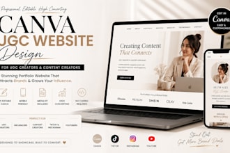create high converting canva website for ugc and content creators portfolio