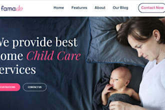 design wix nanny website babysitter provider childcare website