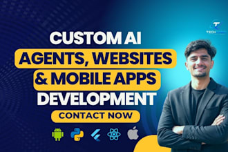 develop ai agents, ai web application, saas developer, and custom software