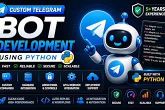 develop a custom telegram bot using python