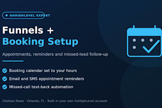 build a gohighlevel funnel with booking calendar and lead follow up