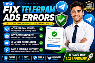 fix telegram ads approval errors and ad destination for bot and channel