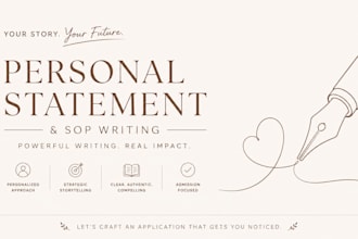 edit personal statement, proofread sop, review  college admission application