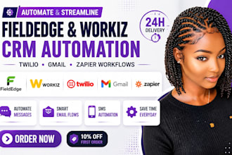 automate fieldedge workiz CRM twilio gmail zapier workflows kvcore servicetitan