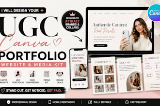 design canva ugc portfolio website, media kit canvas lms, canva workbook
