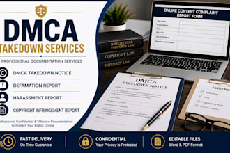takedown reports, remove harassing, defamation,  infringement reports, dmca
