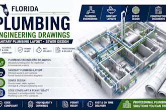 draw florida plumbing engineering drawings sanitary plumbing layout sewer design