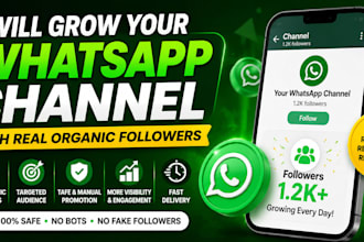 grow your whatsapp channel with real organic followers