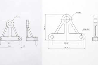 provide precise 2d technical drafting and drawings