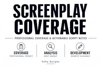 provide professional screenplay coverage and script notes