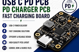 design usb cpd pcb, fast charging pcb and power delivery pcb board esp32