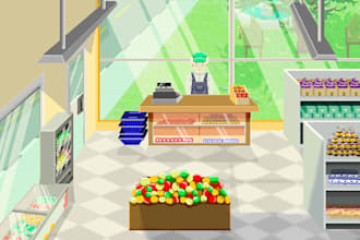 create unique pixel art backgrounds for your game