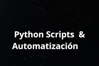 python script, automation and website development