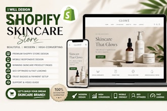 skincare shopify skincare website shopify store beauty website beauty store