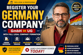 register your germany company, gmbh or ug with full legal company formation