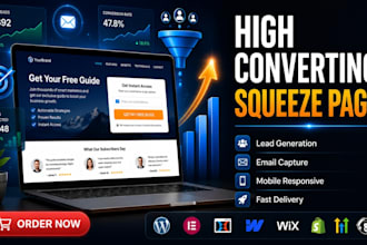design squeeze page landing page wordpress landing sales funnel elementor landin