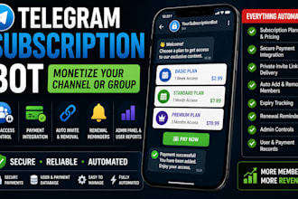 develop a telegram subscription bot