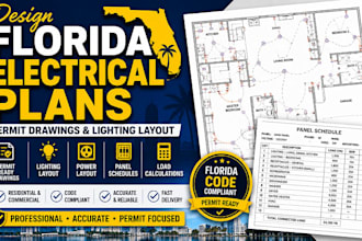 design florida electrical plans, permit drawings and lighting layout