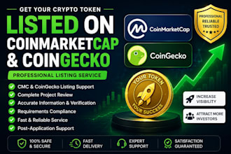 submit your crypto token for coinmarketcap and coingecko listing