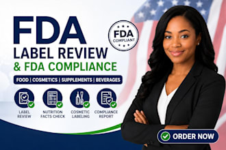 do fda label review and fda compliance for food and cosmetics