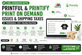 integrate or fix printful and printify print on demand issues and shipping taxes