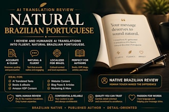 review and humanize your brazilian portuguese translation