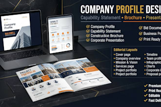 design construction company profile brochure presentation, capability statement