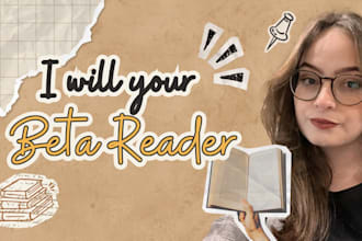 beta read your book and analyze pacing and character arcs