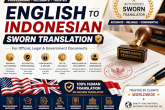 translate english to indonesian by sworn translator