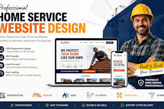 design  construction, roofing, hvac and plumbing website