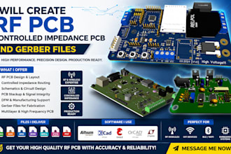 create rf pcb, controlled impedance pcb and gerber files