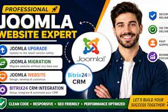 build joomla website, joomla migration, joomla upgrade and bitrix24 CRM