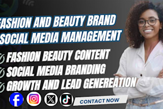 be fashion beauty social media manager clothing brand content creator for sales