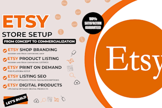 do etsy shop setup, etsy listing, digital product and etsy SEO