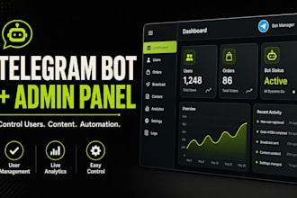 create a telegram bot with an admin panel