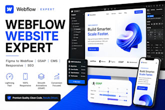 webflow website figma to webflow webflow expert gsap landing page developer