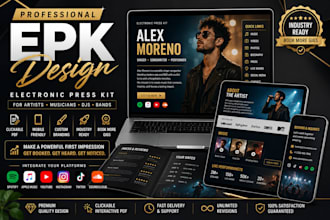 create a booking ready clickable electronic press kit epk for artists