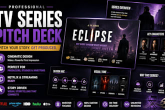 create a professional TV series pitch deck for netflix, studios, and investors
