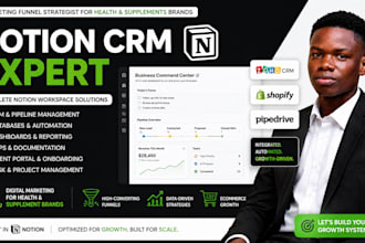 notion crm expert notion workspace setup databases dashboards sops client portal