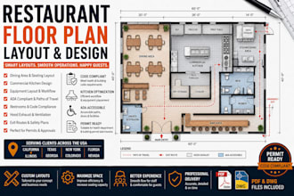 create restaurant layout and commercial kitchen plans