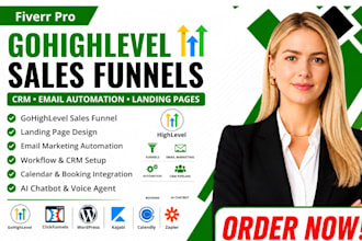 build a gohighlevel sales funnel, website, automation system