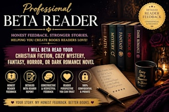 beta read your church book,cozy mystery,fantasy horror and dark romance