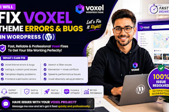 fix voxel theme errors and bugs in wordpress website