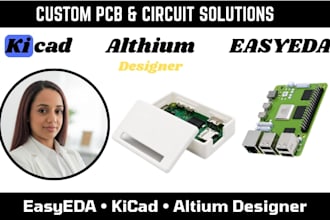 do pcb design, pcb layout, ciruit design in altium eagle easyeda kicad esp32