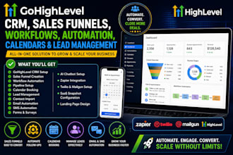 gohighlevel crm salesfunnels workflows automations calendars and lead management