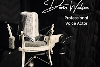 record deep male character voiceover for games, animation, and others