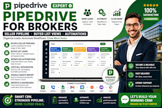 pipedrive expert for brokers seller pipeline  buyer list automations