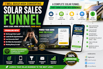 build solar sales funnel solar landing page appointment booking system