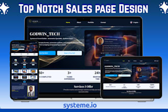 be your systeme io sales funnel builder, designer and expert