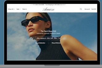 build stunning fashion website for sunglasses, clothing, jewelry using shopify